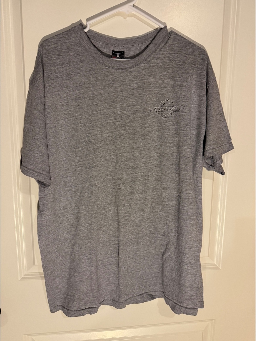 Fountain Powerboats Gray Embroidered Logo T-Shirt
